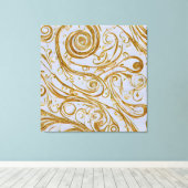 黄金の渦巻き旋回:エレガンス未発達 キャンバスプリント (インサイチュ (ウッドフロア))