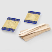 黄金の渦巻き王室のが青結婚式 プログラム ハンドファン (組立なし)