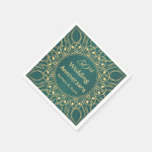 黄金の渦巻結婚き50周年 スタンダードカクテルナプキン (角)