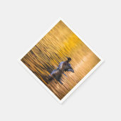 黄金の湖の黄金の目 スタンダードカクテルナプキン (角)