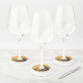 黄金の湖の黄金の目 ワイングラスタグ (セット)