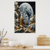 黄金の漁師の月取り ポスター (キッチン)