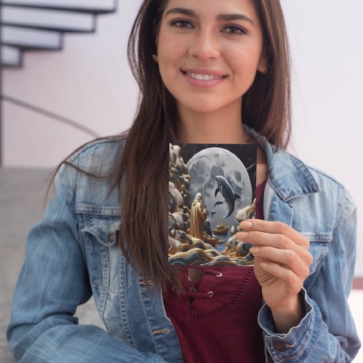 黄金の漁師の月取り ポストカード