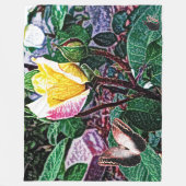 黄金の炎 フリースブランケット (正面)