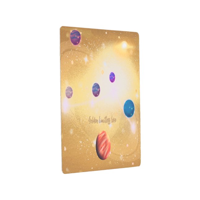 黄金の無限の愛 メタルプリント (3/4)