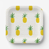 黄金の熱帯性パイナップル ペーパープレート (正面)