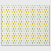 黄金の熱帯性パイナップル ラッピングペーパー (フラット)