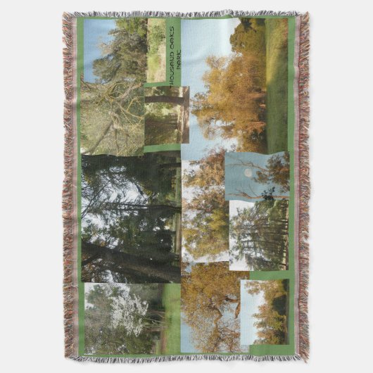 黄金の熱狂する1000オークス公園の風景のキルト スローブランケット (正面縦)