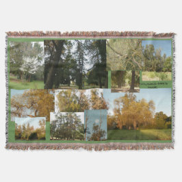 黄金の熱狂する1000オークス公園の風景のキルト スローブランケット