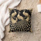 黄金の牡丹三匹 クッション (ブランケット)