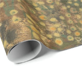黄金の牧草地、フェルトウールテクスチャのオリーブイエロー ラッピングペーパー (ロールコーナー)