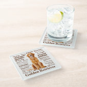 黄金の特性ガラスコースター ガラスコースター (アングル)