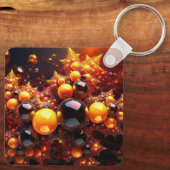 黄金の玉と星のフラクタル キーホルダー (裏面)