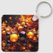 黄金の玉と星のフラクタル キーホルダー (裏面)