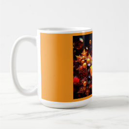 黄金の玉と星のフラクタル コーヒーマグカップ
