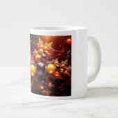 黄金の玉と星のフラクタル ジャンボコーヒーマグカップ (正面右)