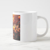 黄金の玉と星のフラクタル ジャンボコーヒーマグカップ (右)