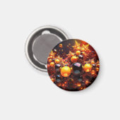 黄金の玉と星のフラクタル マグネット (正面/裏面)