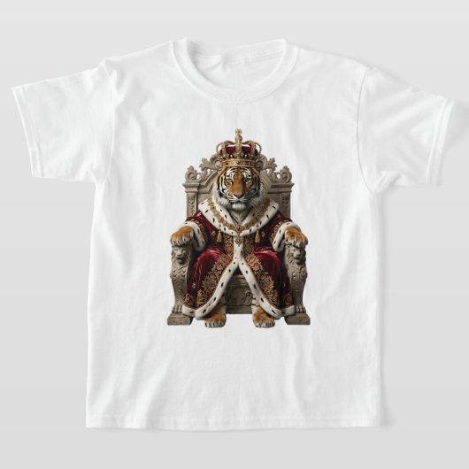 黄金の玉座のロイヤルタイガーモナーク Tシャツ (レイダウン)