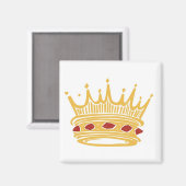 黄金の王冠と宝石 マグネット (正面/裏面)