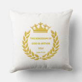 黄金の王冠と神の国バイブル聖句 クッション (裏面)