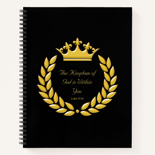 黄金の王冠と神の国バイブル聖句 ノートブック (正面)