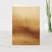 黄金の琥珀の水色の結晶の写真卒業 サンキューカード (裏面)