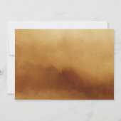 黄金の琥珀の水色の結晶の写真卒業 案内状 (裏面)