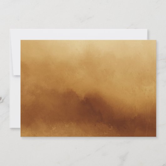 黄金の琥珀の水色の結晶の写真卒業 案内状 (裏面)