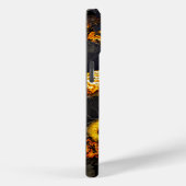 黄金の琥珀の黒ノーチラスのシェルパターン、化石 Case-Mate iPhoneケース (裏面 / 右)