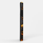 黄金の琥珀の黒ノーチラスのシェルパターン、化石 Case-Mate iPhoneケース (裏面/右)