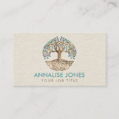 黄金の生き物の木-イグドラシル-大理石葉の 名刺 (正面)