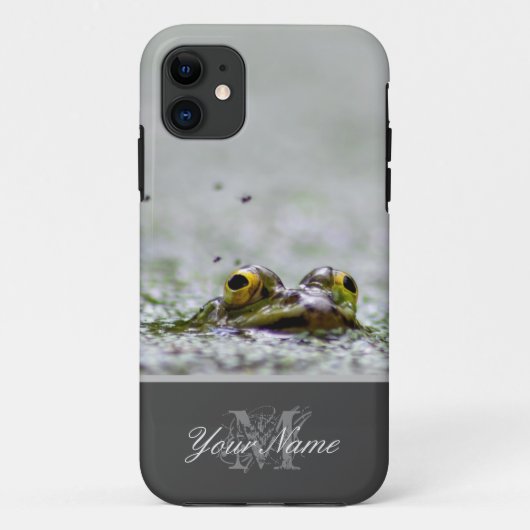 黄金の目で極端なカエルのマクロ!ケースメイトiPh Case-Mate iPhoneケース (裏面)