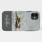 黄金の目で極端なカエルのマクロ!ケースメイトiPh Case-Mate iPhoneケース (裏面(横))