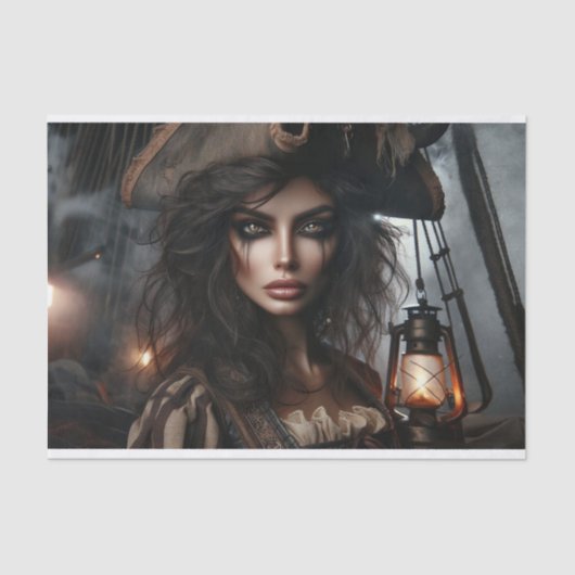 黄金の目の幽霊のような海賊キャプテンデクページ紙 薄葉紙 (正面)