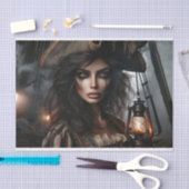 黄金の目の幽霊のような海賊キャプテンデクページ紙 薄葉紙 (クラフト)