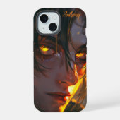 黄金の目の男性 iPhone 15ケース (裏面)