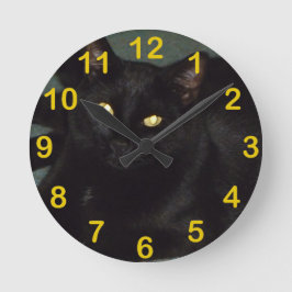 黄金の目 ラウンド壁時計