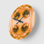 黄金の目 ラウンド壁時計 (傾斜)