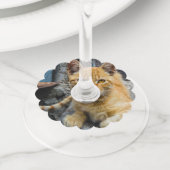 黄金の目 ワイングラスタグ (クローズアップ)