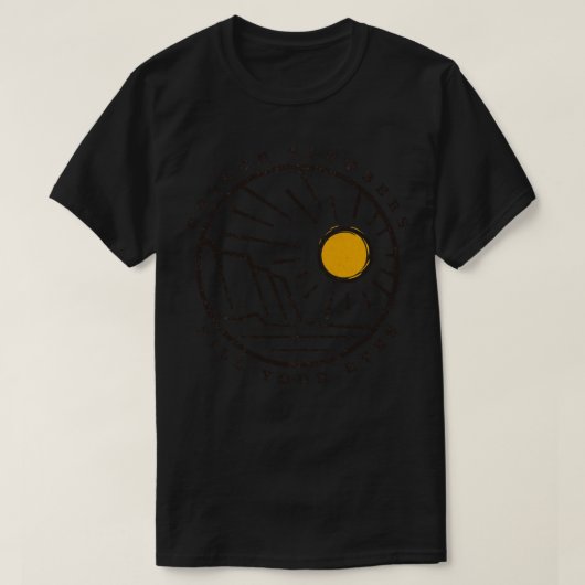 黄金の眠りがあなたの目を満たす Tシャツ (デザイン正面)