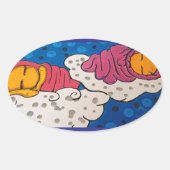 黄金の眠り 楕円形シール (正面)