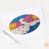 黄金の眠り 楕円形シール (封筒)