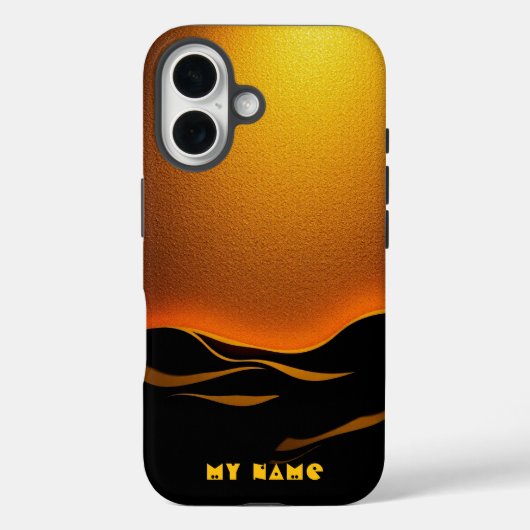 黄金の砂漠の波が夕暮れ Case-Mate iPhoneケース (裏面)