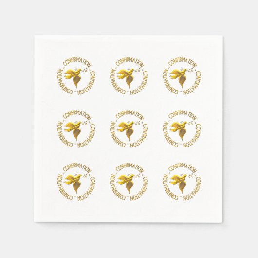 黄金の確認と聖霊 スタンダードカクテルナプキン (正面)