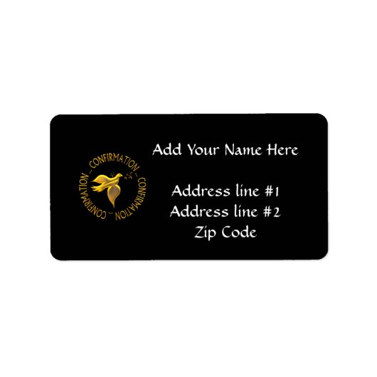 黄金の確認と聖霊 ラベル (正面)