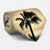黄金の空に反射する熱帯のヤシ ネクタイ (ロール)