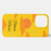 黄金の空のオレンジ色の太陽: iPhoneケース (裏面横)