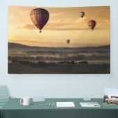 黄金の空の熱気球 横断幕 (トレードショー)