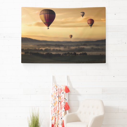 黄金の空の熱気球 横断幕 (インサイチュ)